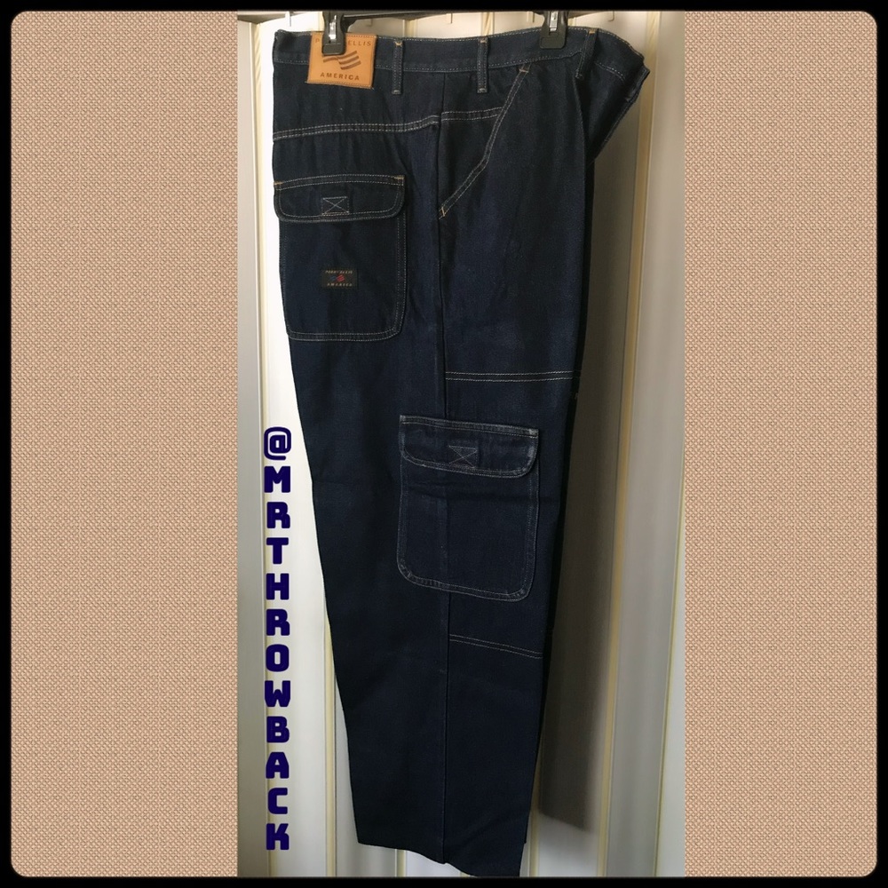 VINTAGE PERRY ELLIS CARGO JEANS 38 WAIST